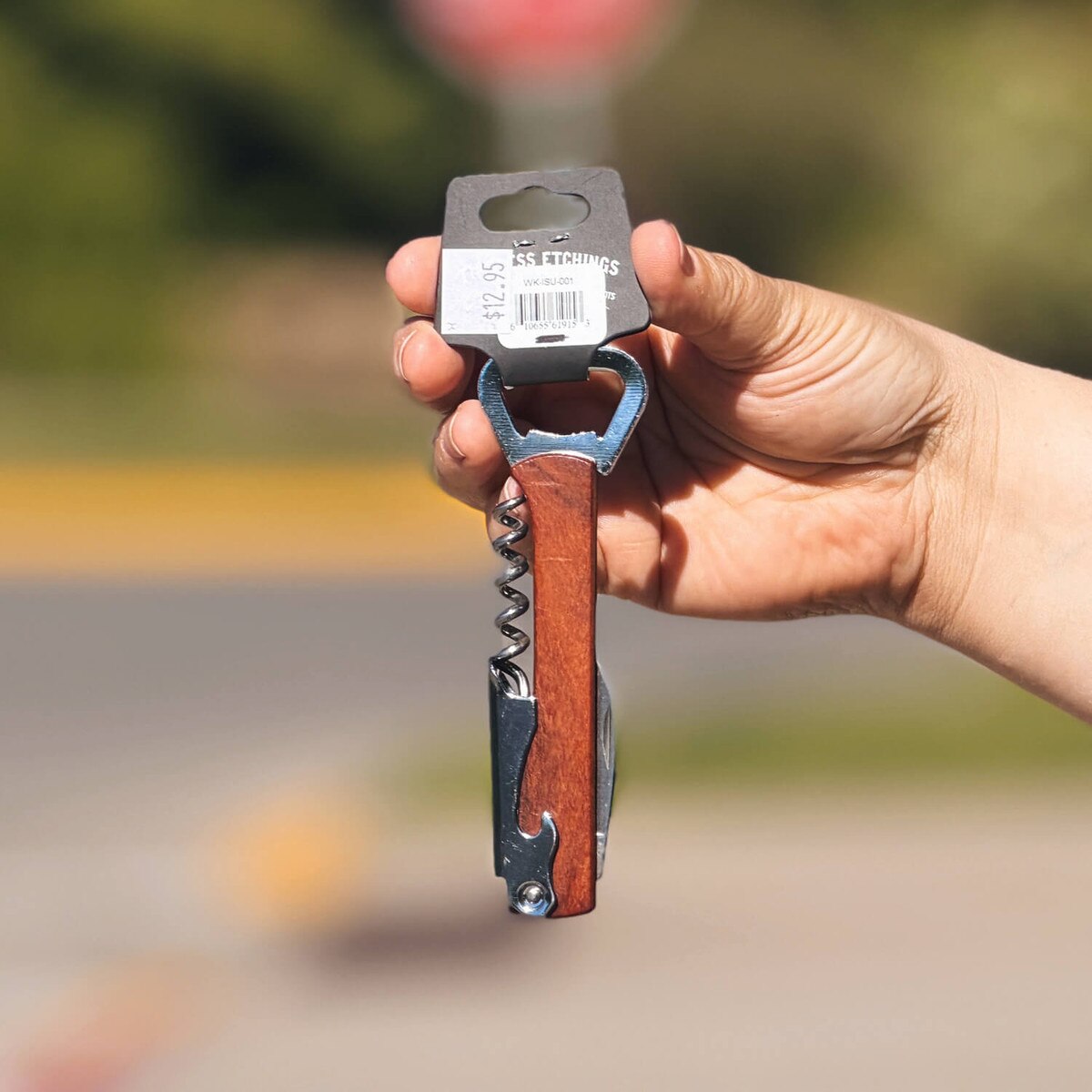 I-State Timeless Etchings Wood Wine Key back
